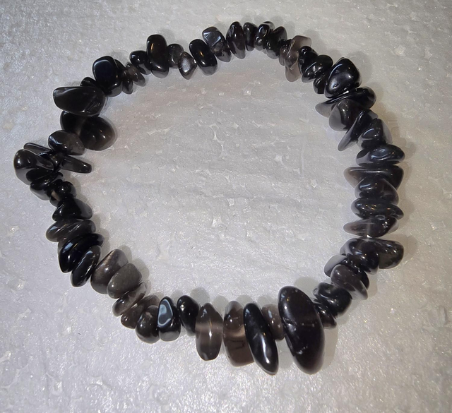 Smoky Quartz Chip Gemstone Bracelet 