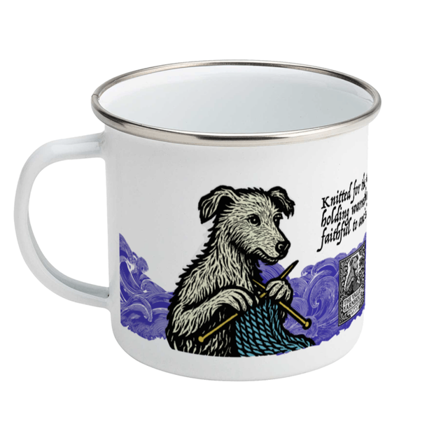 Knitted for the Winds and Tides. Tin Mug