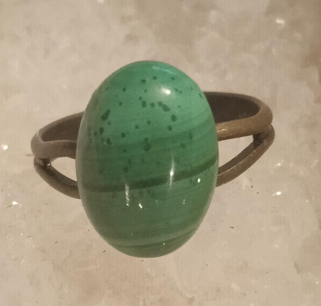 malachite (bague bronzée) 