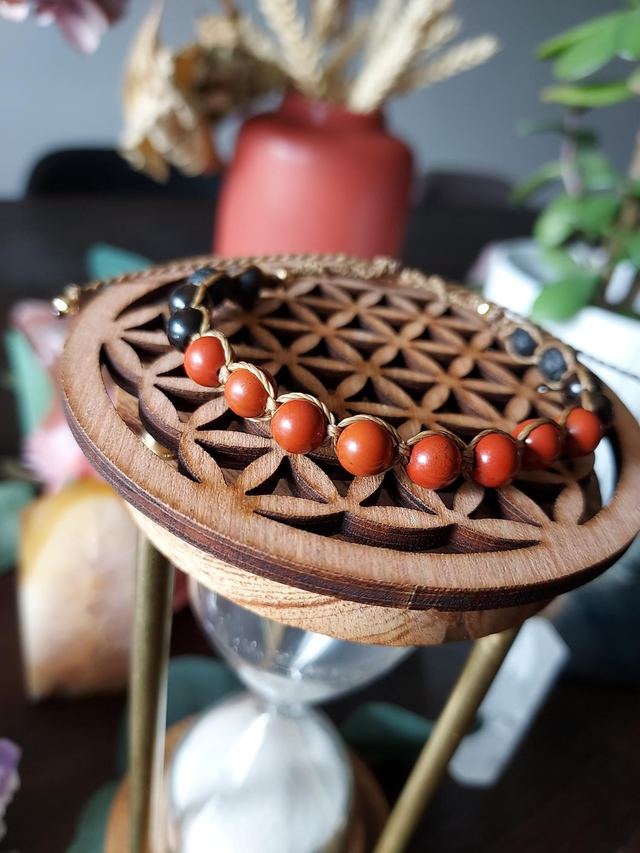 Jaspe Rouge - Quartz Fumé - Pierre de Lave