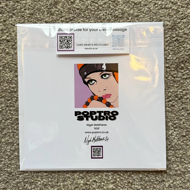 Porsche 928 Retro Pop Art Greeting Card – Car Enthusiast Gift, Bold & Colourful Design for Birthdays, or Any Occasion