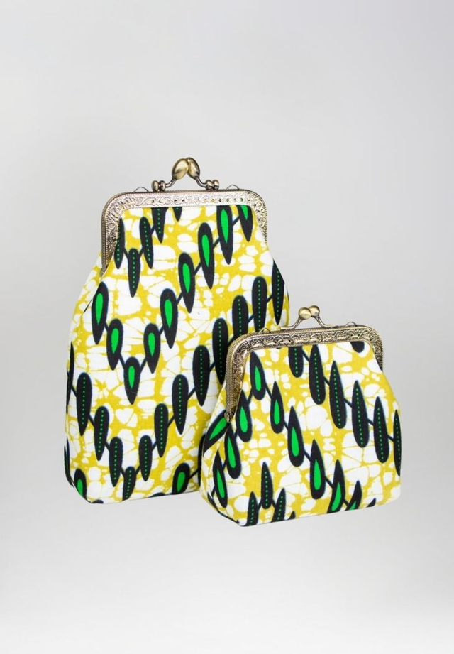 Pochette rétro en wax 