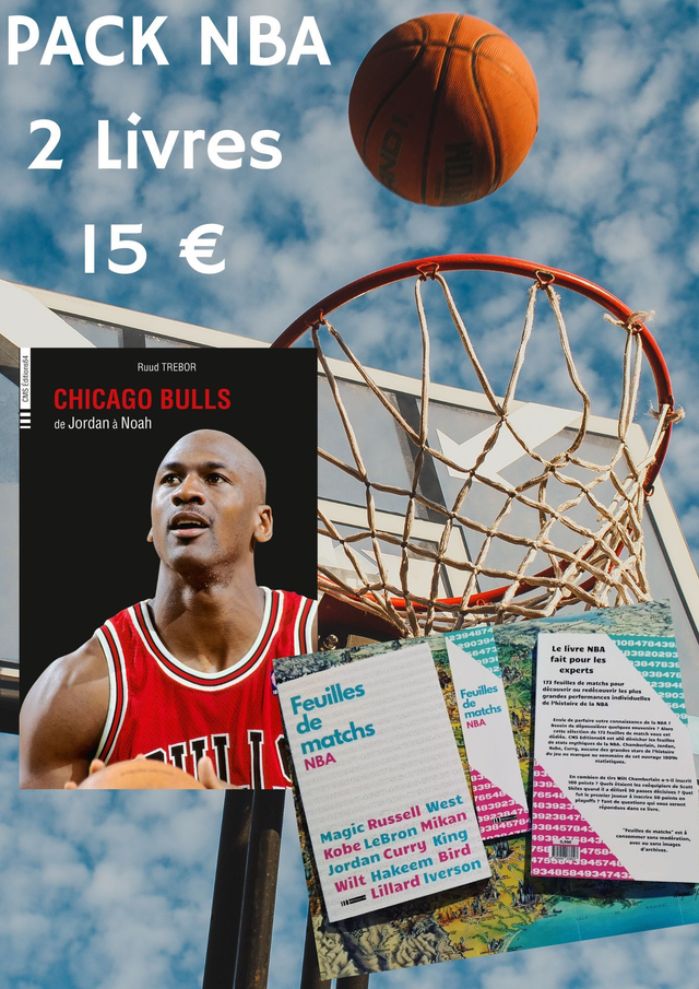 PACK NBA 2 livres : Chicago Bulls 1984-2015 + Feuilles de matchs NBA