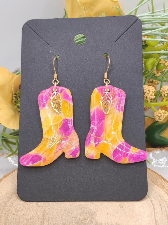 Bottes marbrée violet jaune