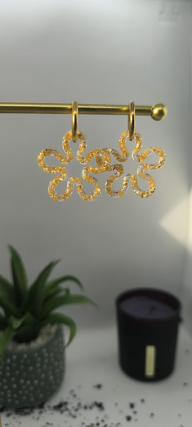 Pampilles interchangeables FLORA feuilles d&#039;or 