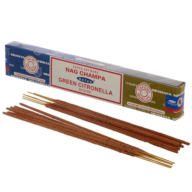 12 Nag Champa &amp; Green Citronella (Nag Champa &amp; Citronnelle Verte)