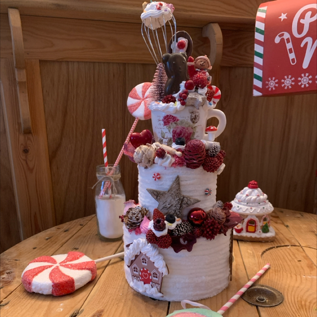 Gâteau floral de Noël xl