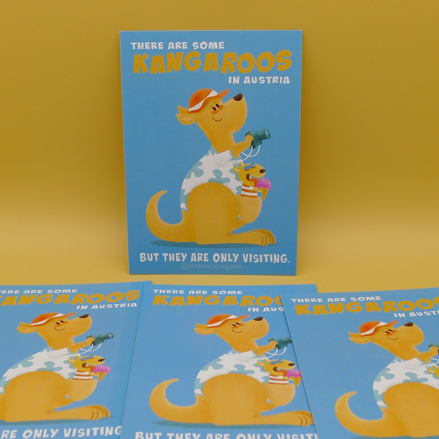 Postcard - Kangaroos - A6   