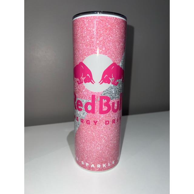 Glitter redbull tumbler