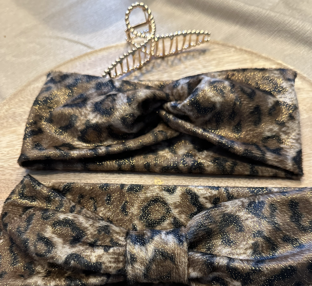 Fleece haarband tijger 