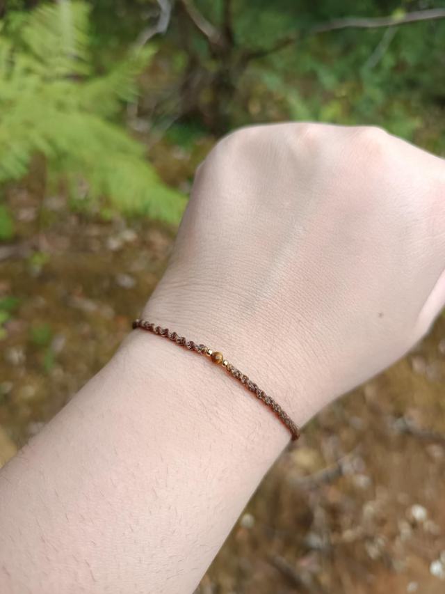 Bracelet avec perle d oeil de tigre 