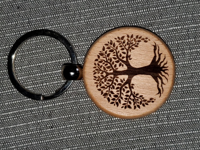 Porte Clé En Bois Avec Arbres de vie