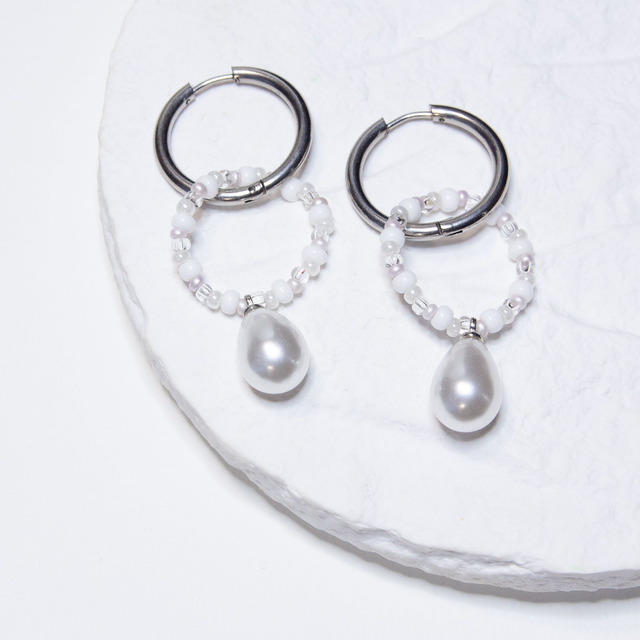 Pearls & Beads (srebrna)