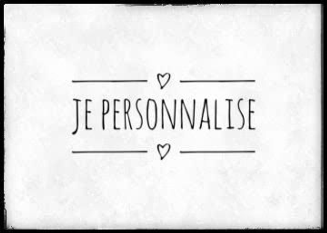 Je personnalise 