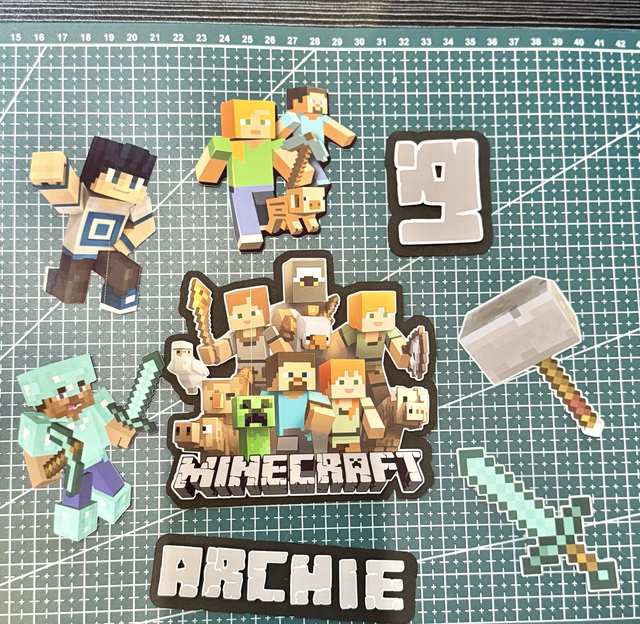 Minecraft Characters Cake toppers