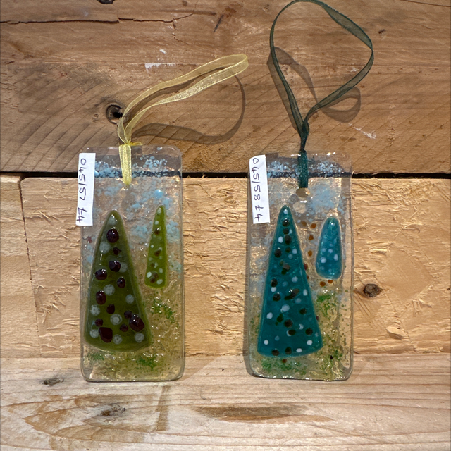 Fused Glass Hanging Ornament 