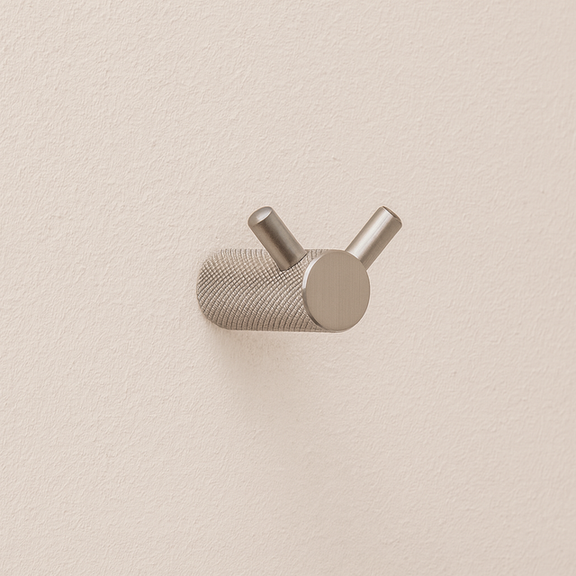 Wandhaken Duo Edelstahloptik