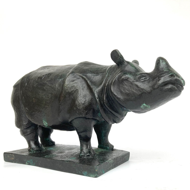 "Kleines Panzernashorn, schmatzend"