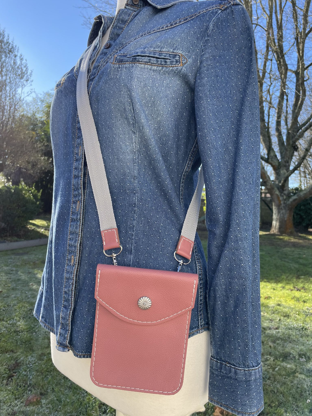 Sac en bandoulière vieux rose