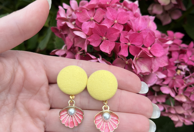 Mini Sidonie jaune coquillage corail