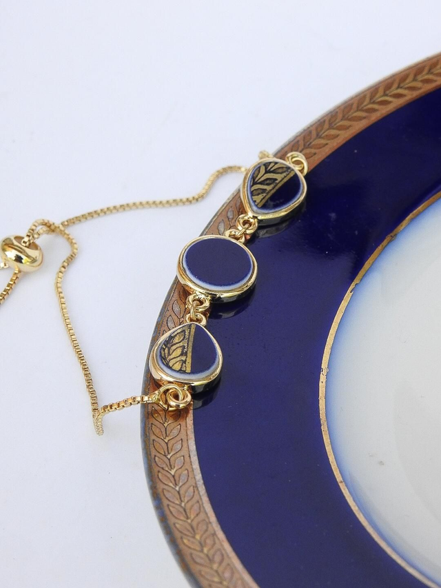 Bracelet triple - porcelaine Limoges - Delinières no.1