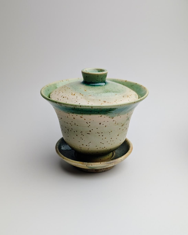 Gaiwan ze spodkiem "seledynowe krakle"