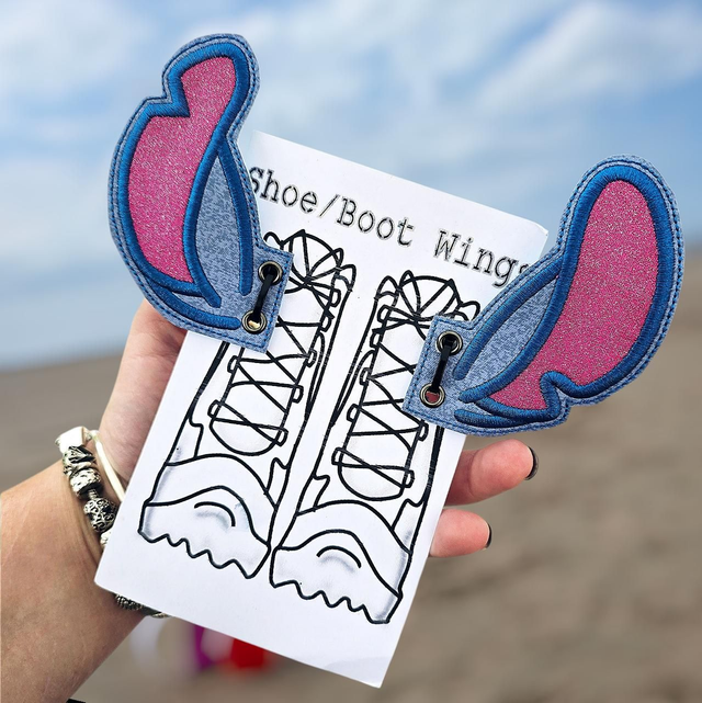 Blue Alien Shoe Wings