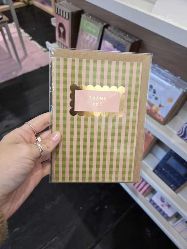 Thank You Gold Foil Greetings Card - EV-039