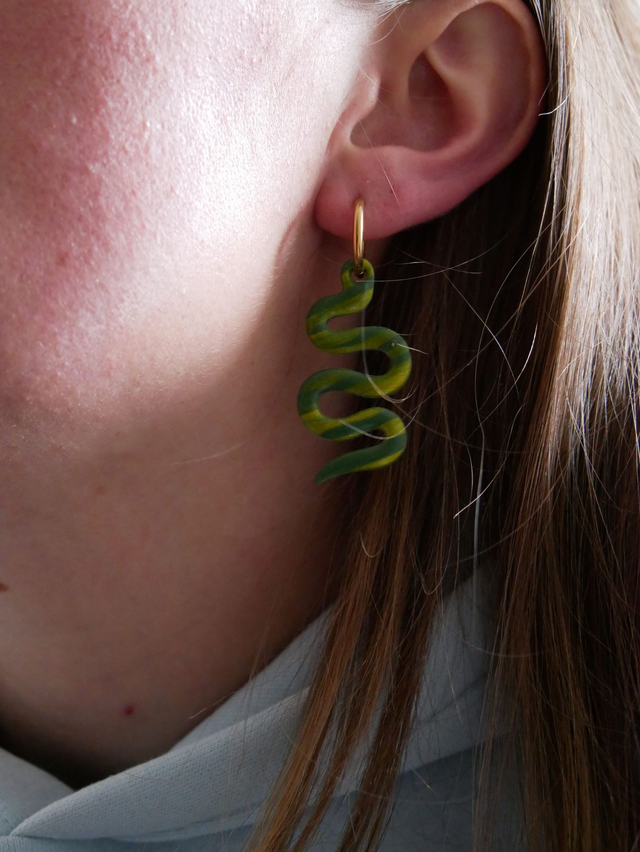 Serpents rayé vert