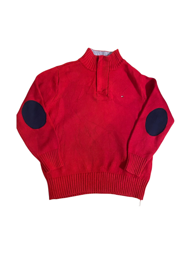 Pull Tommy Hilfiger rouge pour enfant 