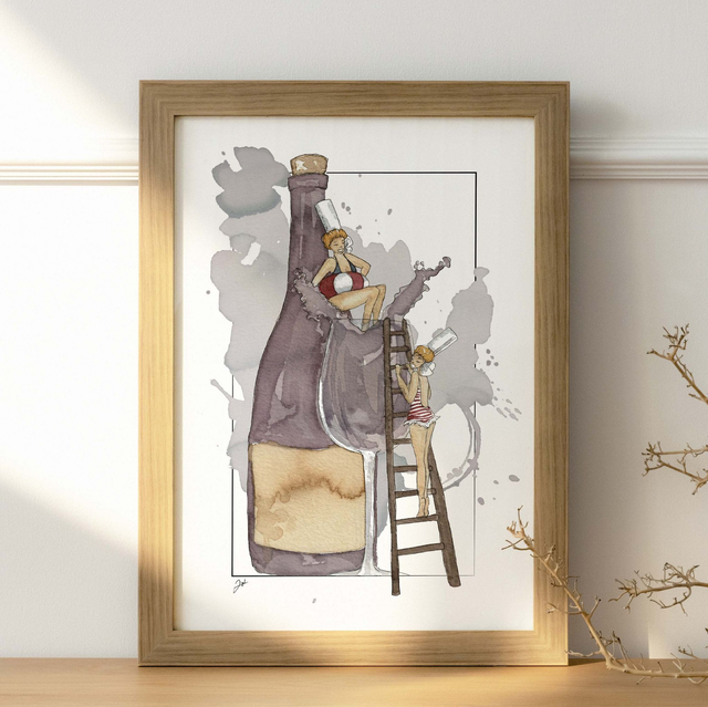 Affiche A4 - Vin Nature - Plouf à la Bigoudène