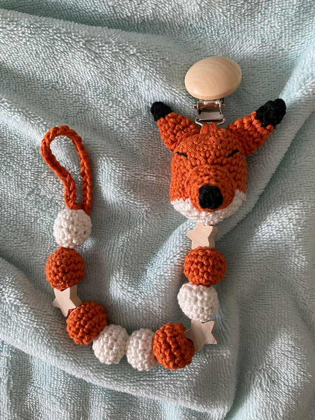 Attache sucette Renard