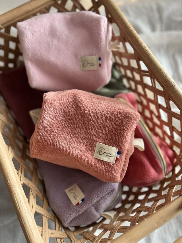 Trousse de toilette en tissu bambou