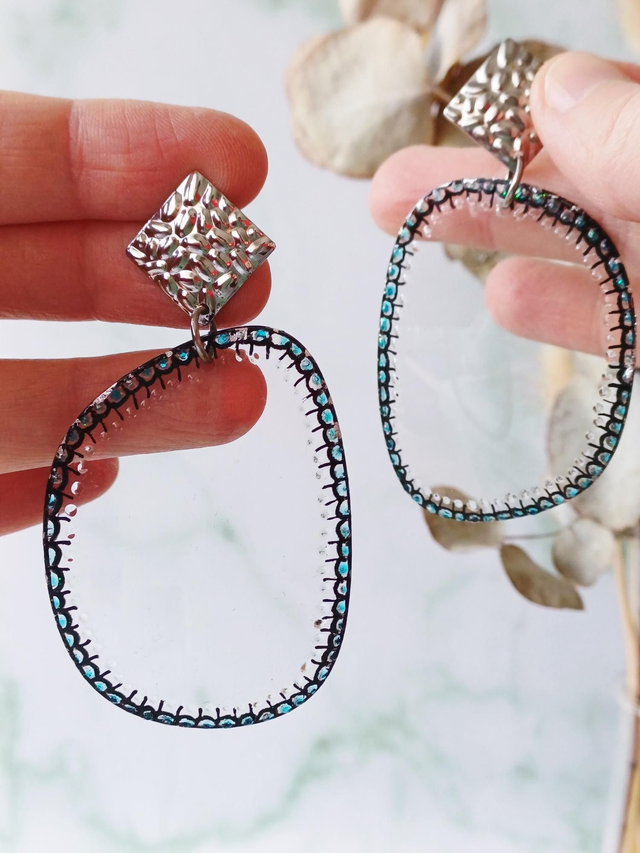 " Apolline " Boucles d'oreilles verres de lunettes 