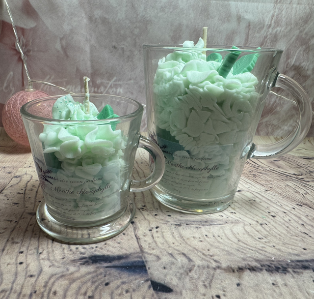 Bougie exquise menthe chlorophylle 