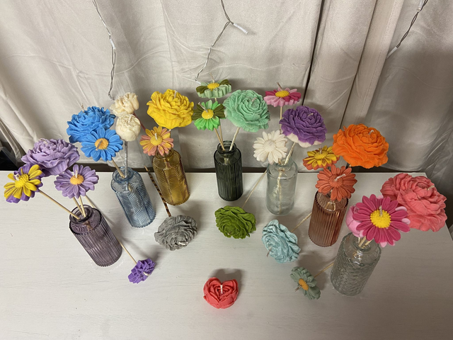 Bougies Fleurs pivoine ou marguerite 🌸