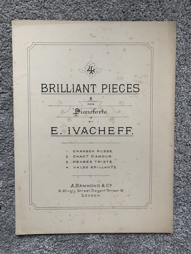 4 Brilliant Pieces for Piano by E. Ivacheff