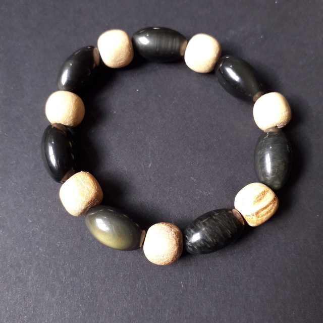 Rainbow Obsidian Palo Santo Bracelet 