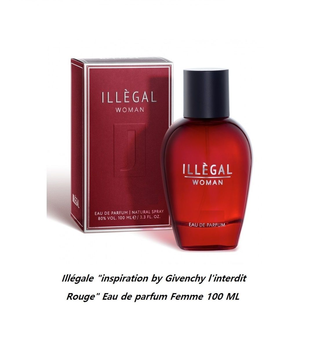 Illégale " inspiration by Givenchy l'interdit Rouge " Eau de parfum Femme 100 ML