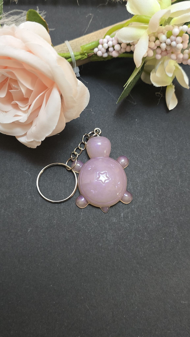 Portes clés tortue Rose avec différentes finition (  bicolor etc...)