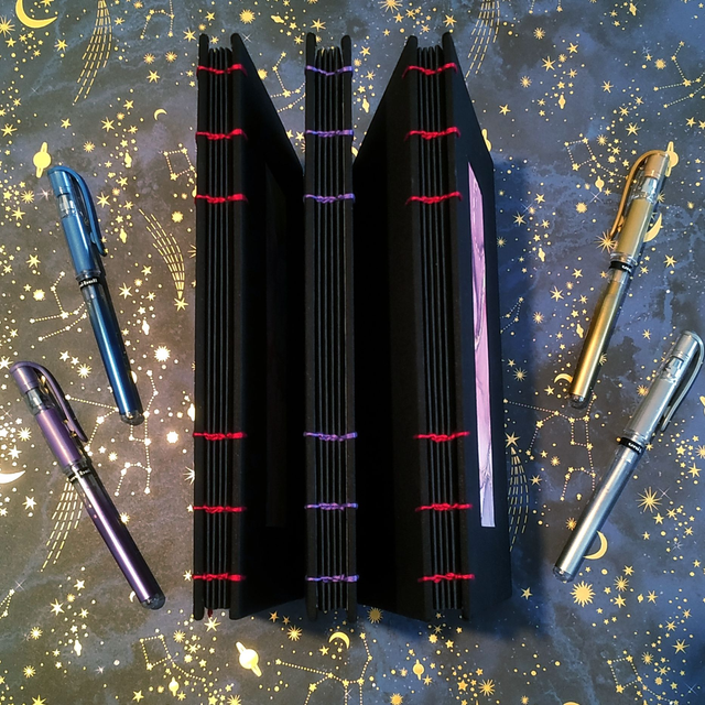 Carnet d'artiste A5 PAGES NOIRES multitechnique