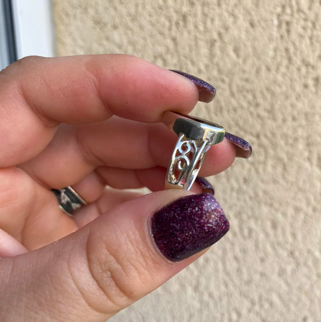 Bague en argent et Grenat Rhodolite - Taille 57