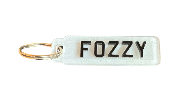 Number plate name keyring