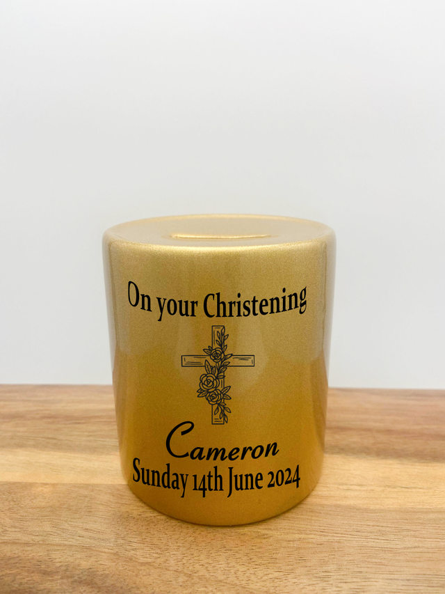 Personalised Money Box - Christening