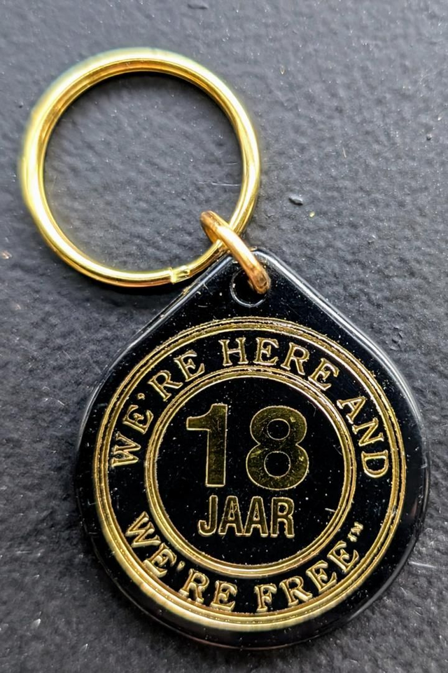 18 jaar plastic coin 