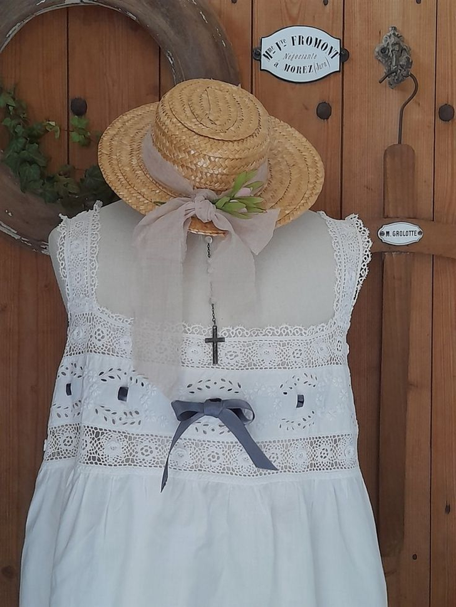 Chemise de nuit ou nuisette broderie ancienne 