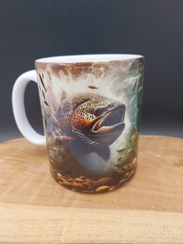 Mug pêche,  truites 
