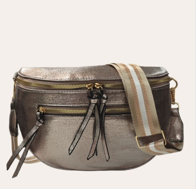 Sacoche scintillante bronze