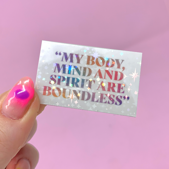 Holographic Affirmation Sticker
