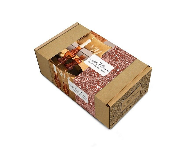 Giftbox Venice amber (vaasje en kandelaar)